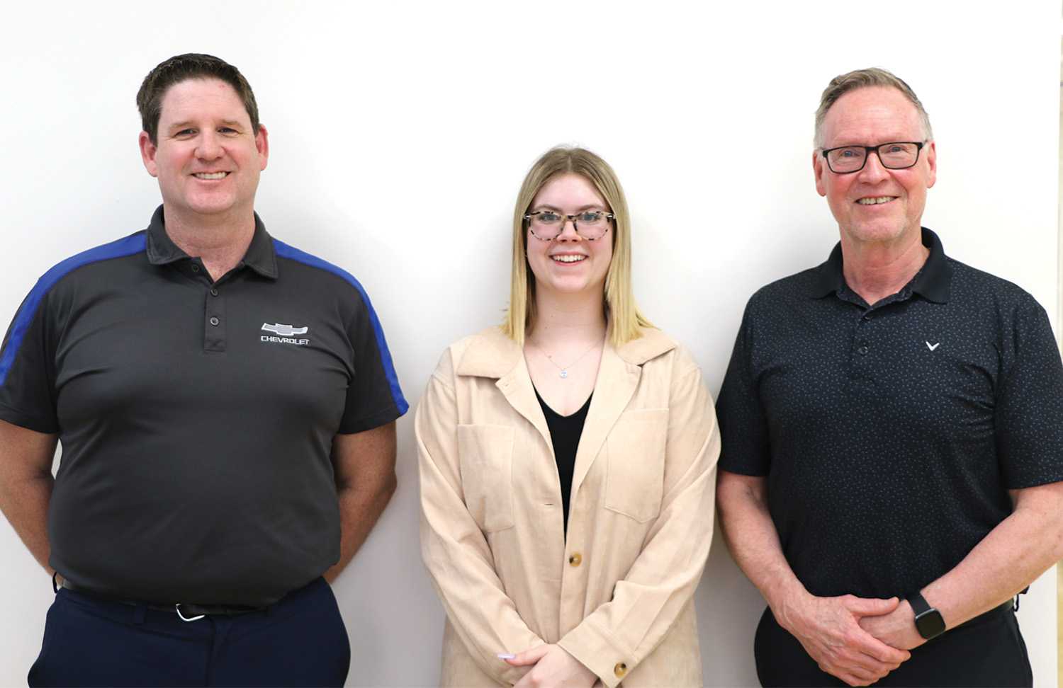 From left, Murray Gray, the chair of Moosomins Economic Development Committee,  Casey McCormac, Moosomins new Economic Development Officer, and Greg Gillespie,  who is leaving his position as EDO.